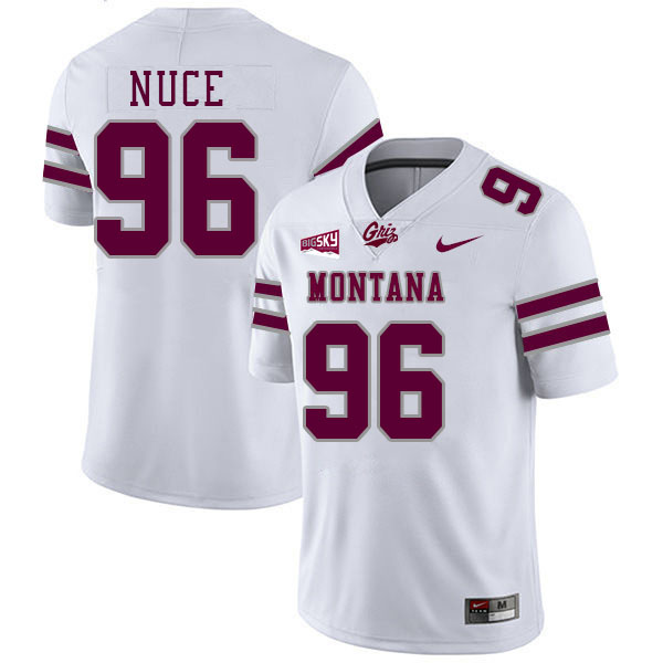 Henry Nuce Montana Grizzlies Jersey,University Of Montana Grizzlies #96 Henry Nuce Jersey-White